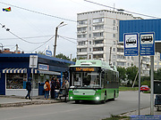 Богдан-Т70117 #3601 55-го маршрута на проспекте Жуковского перед отправлением от конечной "Поселок Жуковского"