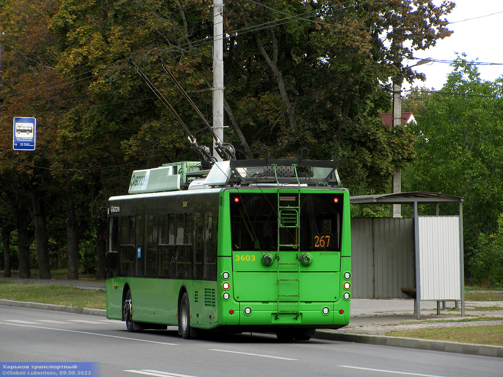 Богдан-Т70117 #3603 267-го маршрута на улице Харьковских дивизий в районе улицы Головачева
