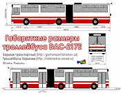Габаритный чертеж троллейбуса DAC-217E