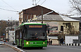 ЛАЗ-Е183А1 #2103 3-го маршрута на улице Гамарника следует по Подольскому мосту