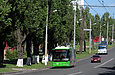 ЛАЗ-Е183А1 #2103 3-го маршрута на проспекте Героев Сталинграда в районе улицы Кустанайской