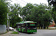 ЛАЗ-Е183А1 #2103 6-го маршрута поворачивает с улицы Деповской на улицу Валдайскую