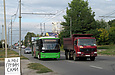 ЛАЗ-Е183А1 #2104 47-го маршрута на улице Леся Сердюка в районе улицы Старая Озерянка