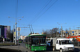 ЛАЗ-Е183А1 #2107 3-го маршрута на проспекте Гагарина в районе улицы Молочной