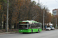 ЛАЗ-Е183А1 #2108 1-го маршрута на проспекте Маршала Жукова в районе улицы Танкопия