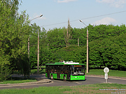 ЛАЗ-Е183А1 #2110 20-го маршрута на развязке Московского путепровода поднимается к проспекту 50-летия СССР