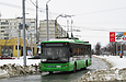 ЛАЗ-Е183А1 #3401 46-го маршрута на круговой развязке бульвара Грицевца и съезда с Окружной дороги