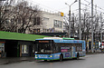 ЛАЗ-Е183А1 #3406 34-го маршрута на улице Валентиновской в районе улицы Гвардейцев-Широнинцев