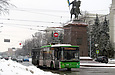 ЛАЗ-Е183А1 #3408 2-го маршрута на проспекте Науки перед поворотом на проспект Независимости