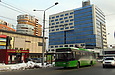 ЛАЗ-Е183А1 #3408 2-го маршрута на проспектe Науки возле станции метро "Ботанический Сад"