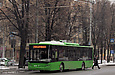 ЛАЗ-Е183А1 #3410 2-го маршрута на проспекте Ленина отправляется от остановки "Улица Тобольская"