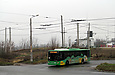 ЛАЗ-Е183А1 #3410 2-го маршрута на улице Проскуры разворачивается на конечной "Проспект Жуковского"