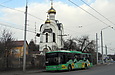 ЛАЗ-Е183А1 #3410 40-го маршрута на улице Ахсарова возле перекрестка с улицей Деревянко и проспектом Науки