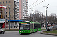 ЛАЗ-Е301D1 #2201 3-го маршрута на развязке улицы Вернадского и Красношкольной набережной
