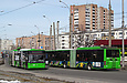 ЛАЗ-Е301D1 #2203 и #2221 3-го маршрута на проспекте Героев Сталинграда возле конечной станции "Улица Одесская"