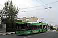 ЛАЗ-Е301D1 #2205 3-го маршрута в Подольском переулке следует по Подольскому мосту