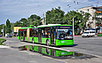 ЛАЗ-Е301D1 #2214 1-го маршрута на проспекте Маршала Жукова возле Дворца спорта