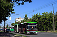 ЛАЗ-Е301D1 #2215 1-го маршрута на проспекте Героев Сталинграда в районе конечной станции "Микрорайон 28"