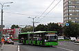 ЛАЗ-Е301D1 #2218 3-го маршрута на улице Гамарника выезжает на Подольский мост