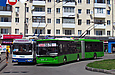 ЛАЗ-Е301D1 #2218 (следует в депо) и ЗиУ-682Г-016.02 19-го маршрута на конечной станции "Улица Одесская"