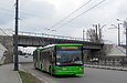 ЛАЗ-Е301D1 #2221 3-го маршрута на проспекте Гагарина в районе железнодорожного путепровода