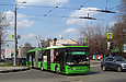 ЛАЗ-Е301D1 #2221 3-го маршрута на проспекте Гагарина на перекрестке с улицей Молочной