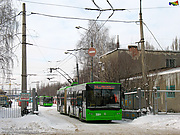 ЛАЗ-Е301D1 #3201 выезжает из Троллейбусного депо №3 на улицу Свистуна
