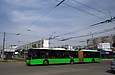 ЛАЗ-Е301D1 #3203 34-го маршрута на улице Валентиновской возле станции метро "Студенческая"