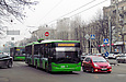 ЛАЗ-Е301D1 #3205 2-го маршрута на проспекте Ленина пересекает улицу Бакулина
