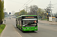 ЛАЗ-Е301D1 #3211 24-го маршрута поднимается на Корсиковский путепровод со стороны улицы Полевой