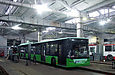 ЛАЗ-Е301D1 #3222 проходит осмотр в производственном корпусе Троллейбусного депо №3
