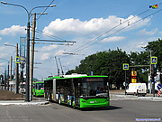 ЛАЗ-Е301D1 #3225 главного маршрута Евро-2012 на проспекте Гагарина возле улицы Чугуевской
