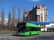 PTS-12 #2717 50-го маршрута на проспекте Академика Курчатова разворачивается на конечной "Пятихатки"