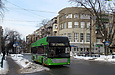 PTS-12 #2743 на перекрестке улицы Ромена Роллана и проспекта Независимости разворачивается на бывшей троллейбусной конечной "Госпром"