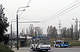 Škoda-14Tr18/6M #2401 5-го маршрута на проспекте Гагарина возле железнодорожного путепровода