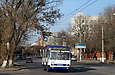 Škoda-14Tr18/6M #2401 27-го маршрута на улице Конева пересекает улицу Малогончаровскую
