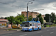 Skoda-14Tr18/6M #2406 5-го маршрута на проспекте Гагарина отъехал от остановки "Улица Сидоренковская"