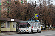 Škoda-14Tr18/6M #2407 3-го маршрута на проспекте Героев Сталинграда перед отправлением от остановки "Торговый комплекс"