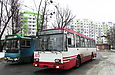 Škoda 14Tr17/6M #3104 45-го маршрута и ЗИУ-682Г-016-02 #3311 46-го  на конечной станции "Улица 12-го Апреля"