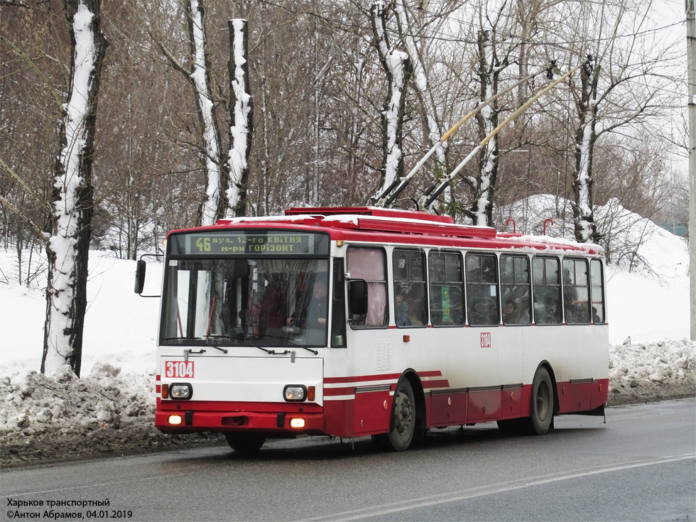 Škoda 14Tr17/6M #3104 46-го маршрута на Московском проспекте