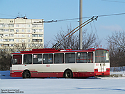 Škoda 14Tr17/6M #3105 46-го маршрута на конечной станции "Микрорайон "Горизонт"