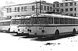 Сцепки Skoda-9Tr16 ##89-90, 59-60 8-го маршрута и #85-86 2-го маршрута в троллейбусном депо №1