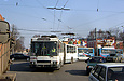 ЮМЗ-Т1 #1204 40-го маршрута поворачивает с улицы Сумской на улицу Деревянко