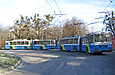 ЮМЗ-Т1 #2010 и #2024 2-го маршрута на конечной станции "Парк им. Горького"