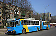 ЮМЗ-Т1 #2010 63-го маршрута на проспекте Героев Сталинграда отправился от остановки "Троллейбусное депо №2"