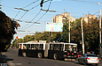 ЮМЗ-Т1 #2010 1-го маршрута поворачивает с проспекта Героев Сталинграда на проспект Маршала Жукова