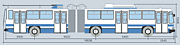 Габаритный чертеж троллейбуса ЮМЗ-Т1