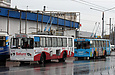 ЗИУ-682 #375 18-го маршрута и #317 2-го маршрута на проспекте Ленина возле станции метро "23 Августа"