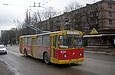 ЗИУ-682 #828 63-го маршрута на проспекте Героев Сталинграда отправился от остановки "Троллейбусное депо №2"