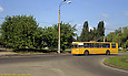 ЗИУ-682 #839 5-го маршрута на круговой развязке пробивки проспекта Гагарина и Красношкольной набережной